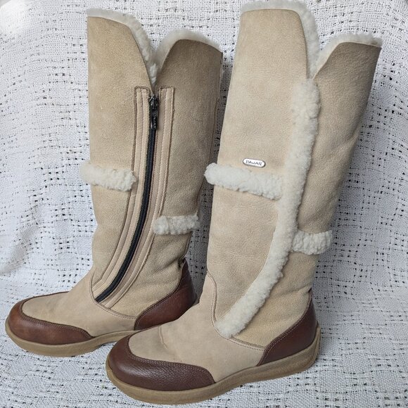 Pajar Igloo Shearling Winter Boots Women's 7 Tall Shaft Made in Canada - Picture 1 of 10
